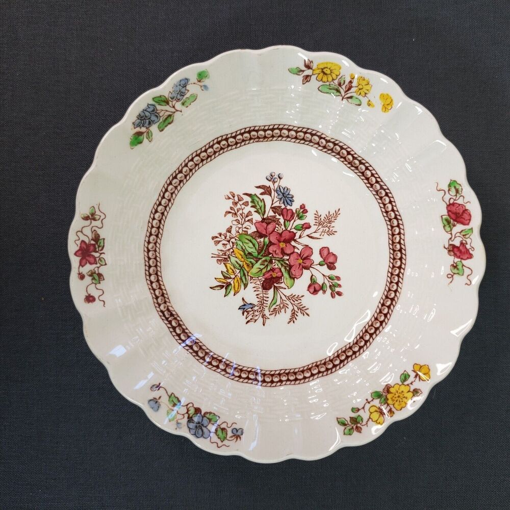 Spode Copeland Rosalie Fruit Dessert Berry Bowl  Basketweave  5" Chelsea Wicker